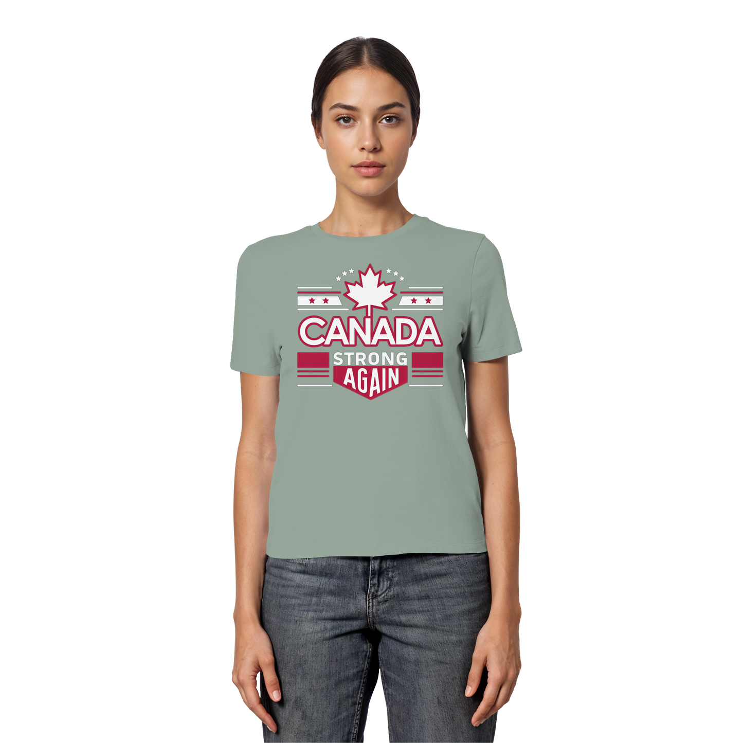 “Canada Strong Again” Women’s Favorite Tee – Wear Your Pride, Bold and Patriotic!