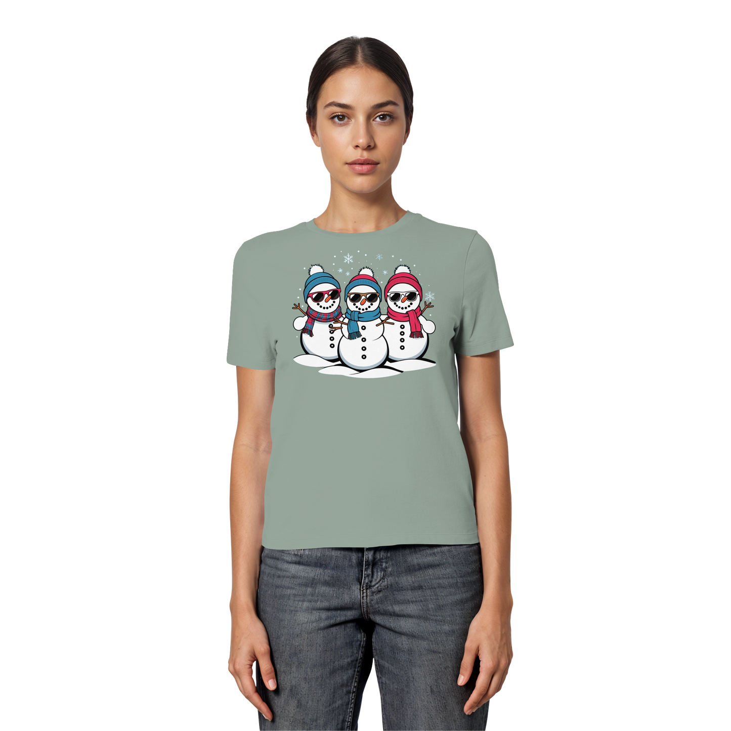 Cool Snow Squad Women’s Tee | Funny Snowman Christmas Shirt | Soft Holiday Top
