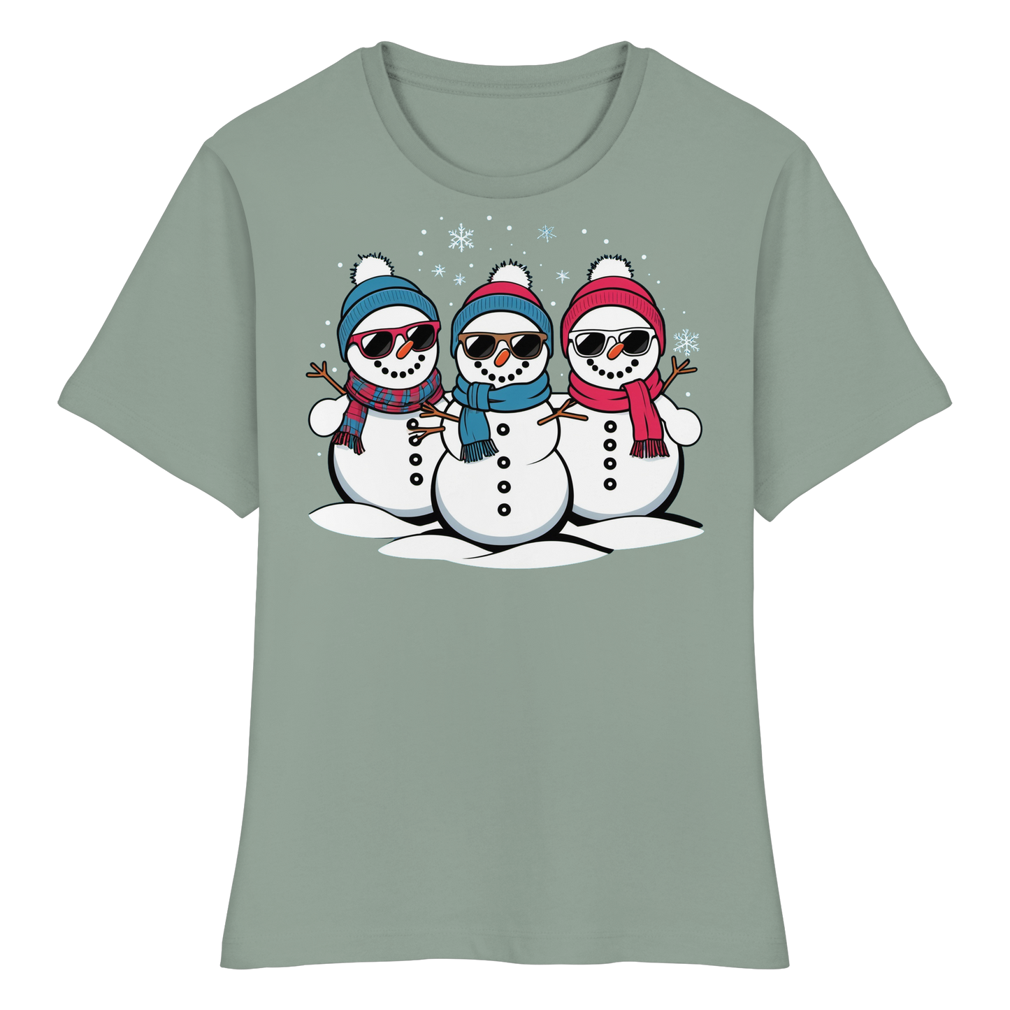 Cool Snow Squad Women’s Tee | Funny Snowman Christmas Shirt | Soft Holiday Top