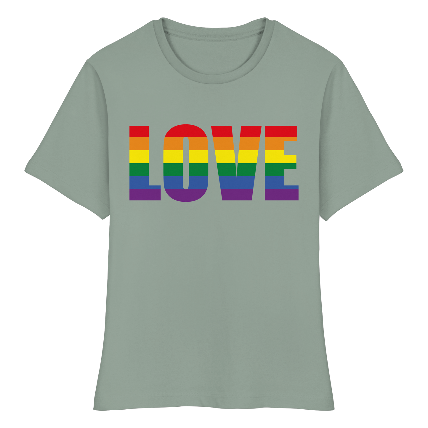 LOVE - Feminine Fit Tee with Bold Heart