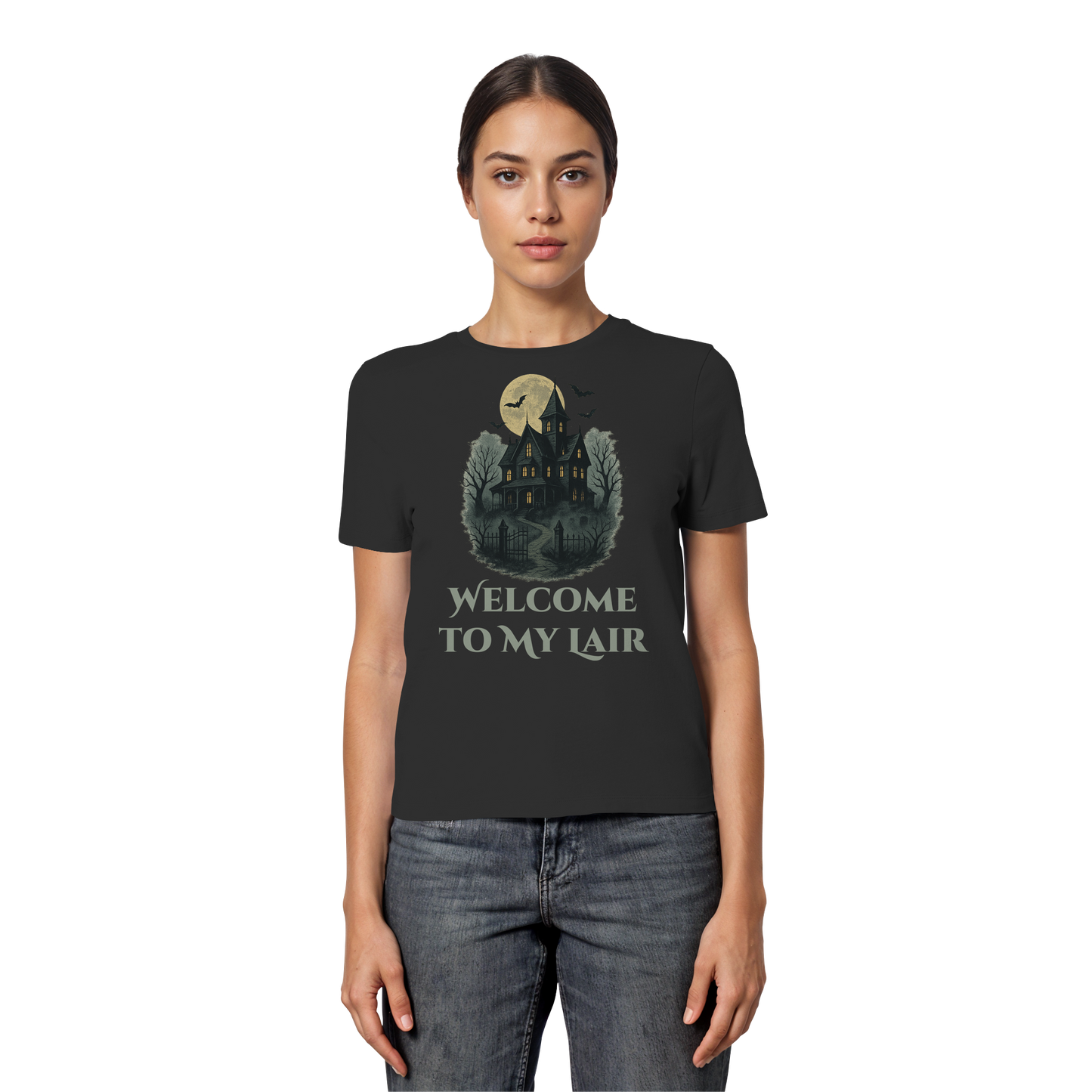 Welcome To My Lair – Cute & Spooky Women’s Tee | Halloween Witchy Style