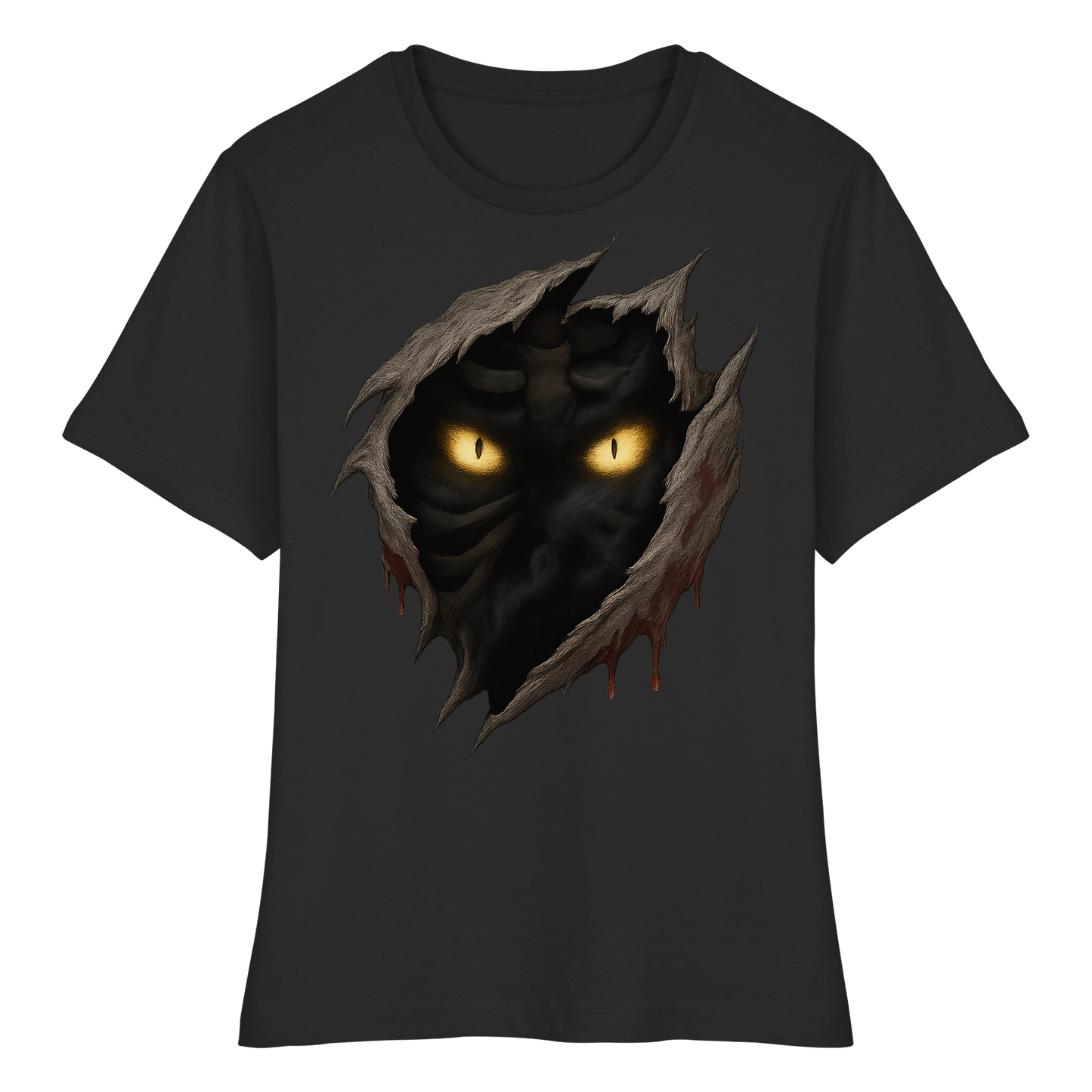Haunted Eyes – Women’s Chilling Halloween Shirt | Creepy & Mysterious Look
