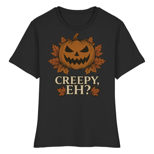 Creepy, Eh? – Spooky & Cute Halloween Tee for Women