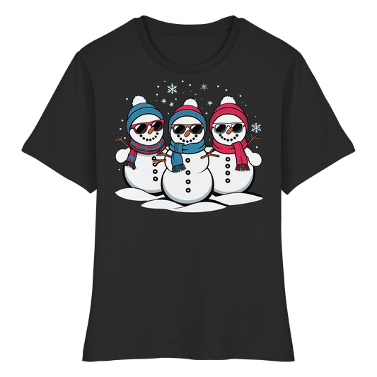 Cool Snow Squad Women’s Tee | Funny Snowman Christmas Shirt | Soft Holiday Top