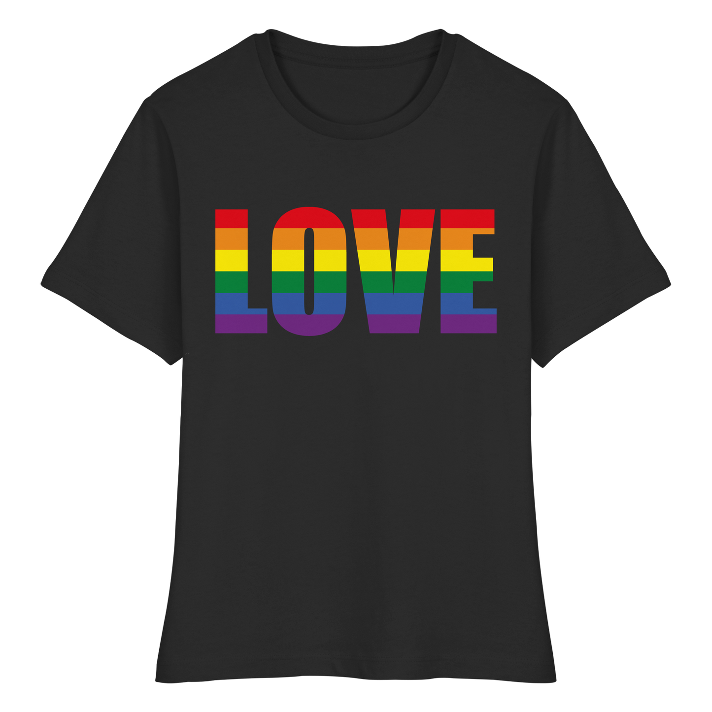 LOVE - Feminine Fit Tee with Bold Heart