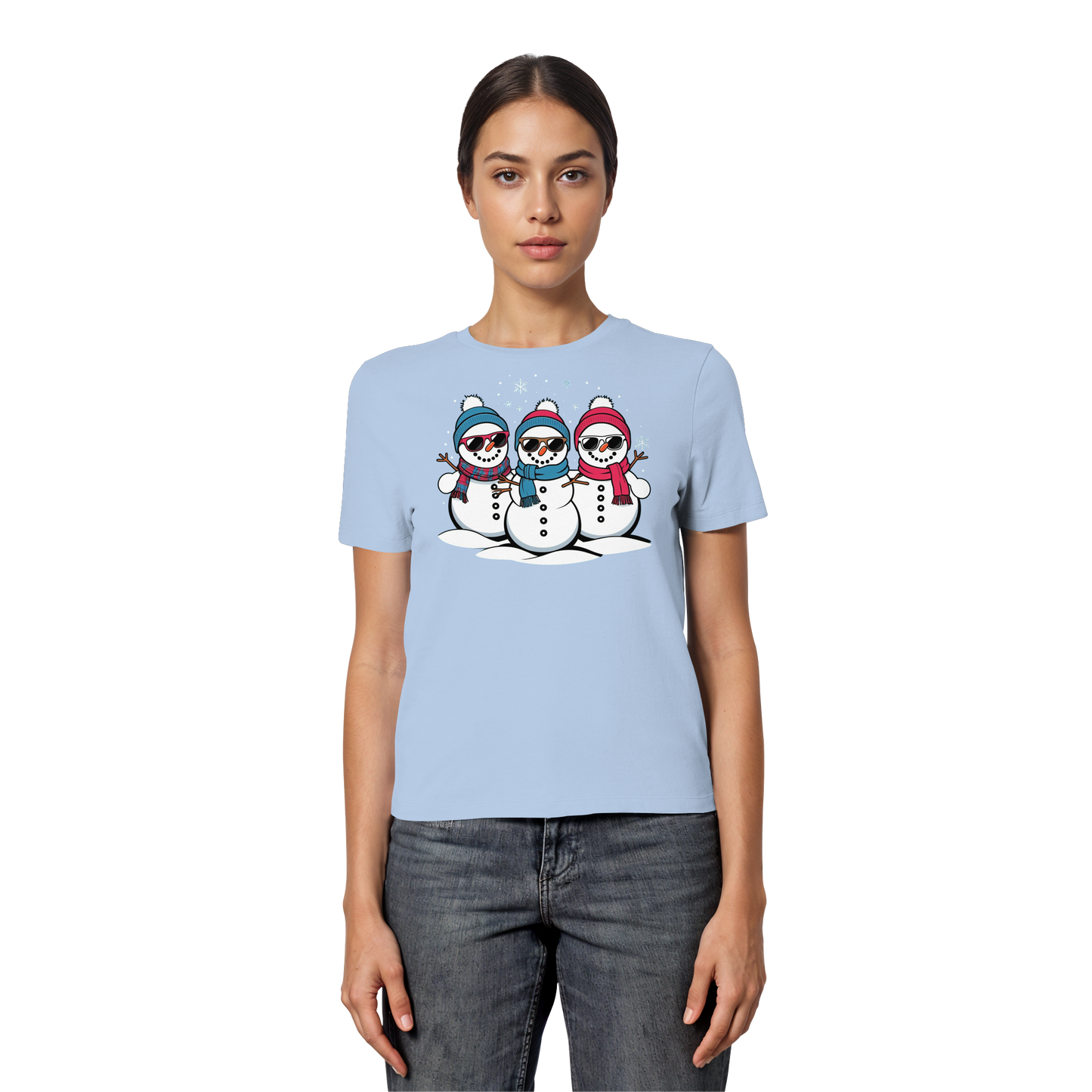 Cool Snow Squad Women’s Tee | Funny Snowman Christmas Shirt | Soft Holiday Top