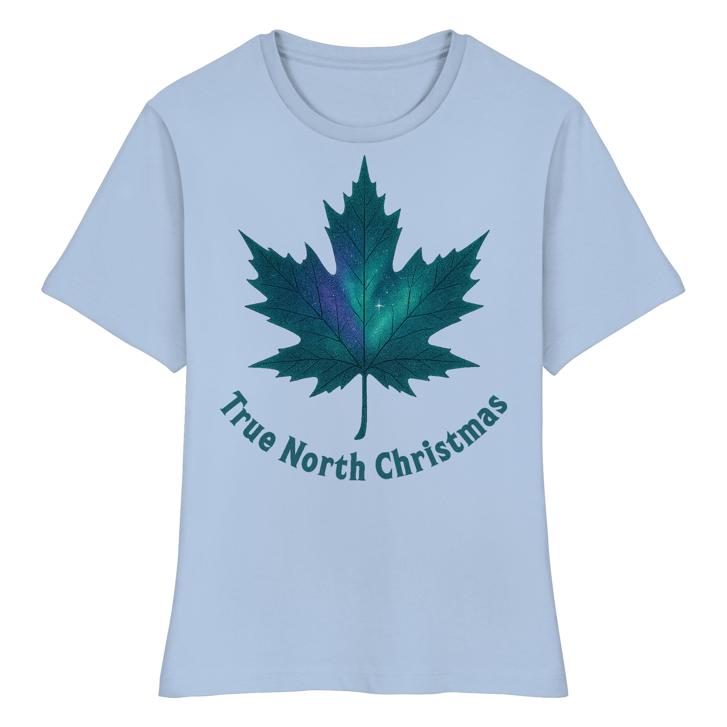 True North Christmas Women’s Tee | Maple Leaf Holiday Shirt | Premium Cotton Top