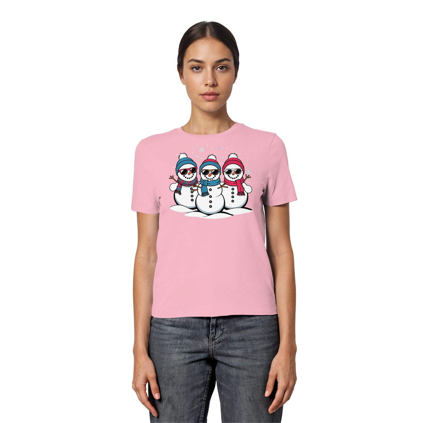 Cool Snow Squad Women’s Tee | Funny Snowman Christmas Shirt | Soft Holiday Top