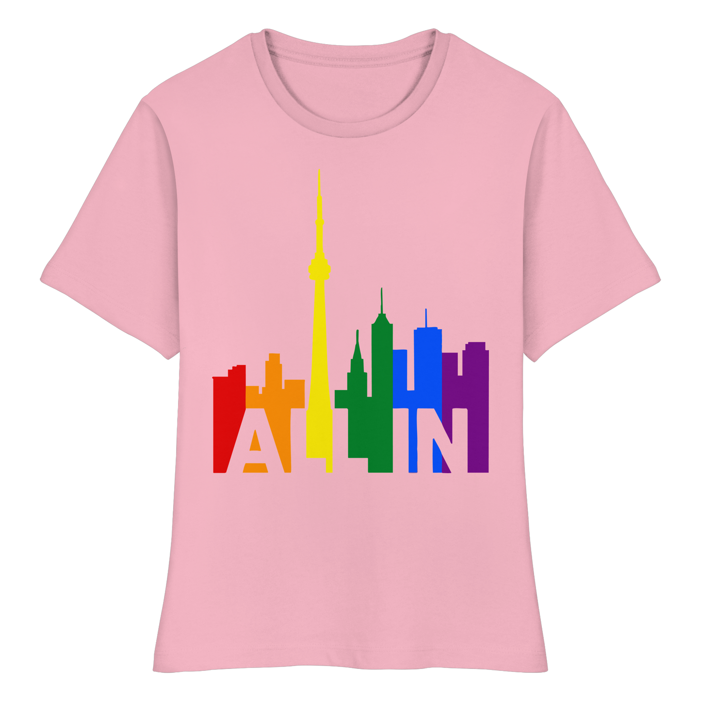 ALL IN – Pride Toronto Women’s T-Shirt – Feminine Fit – Bold & Proud
