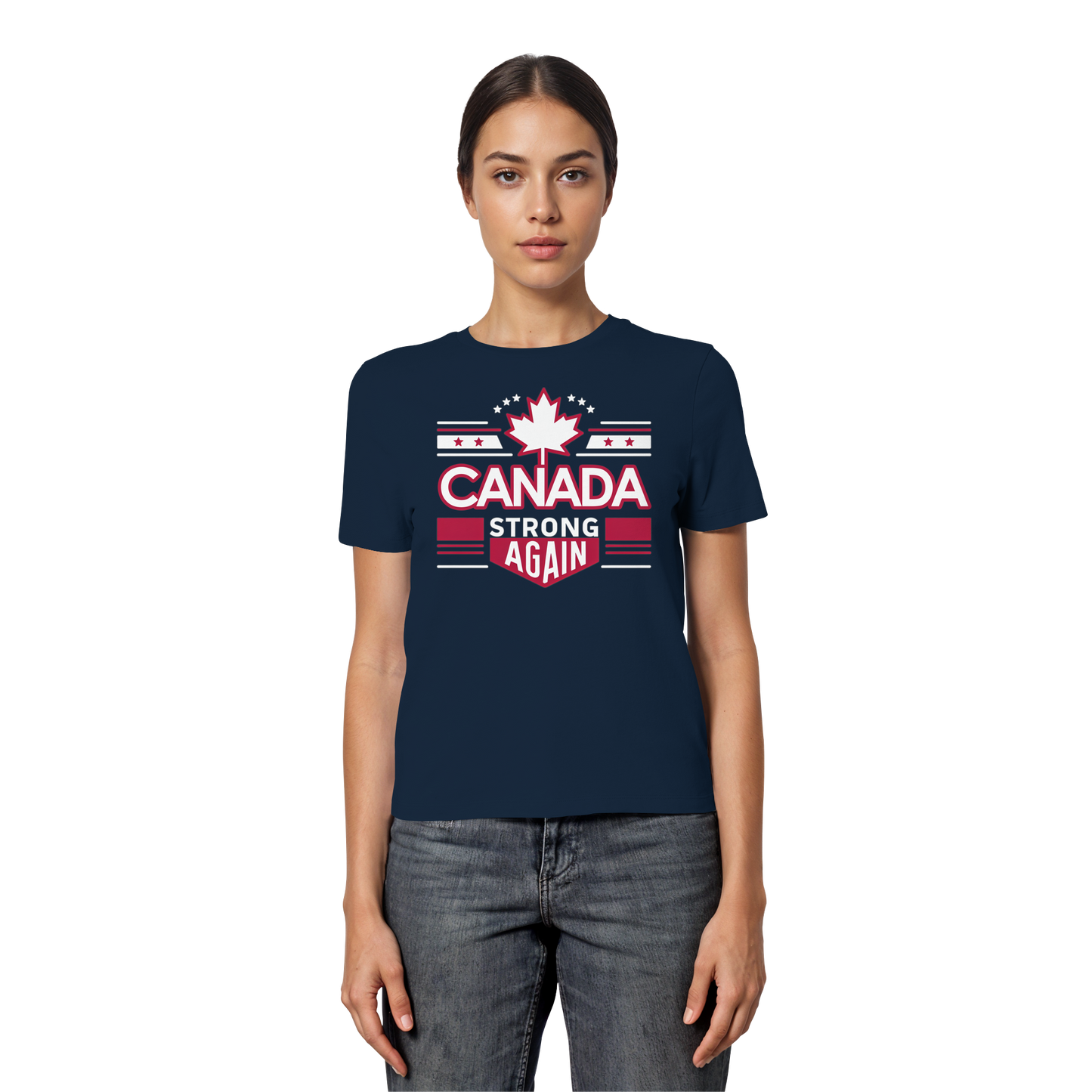 “Canada Strong Again” Women’s Favorite Tee – Wear Your Pride, Bold and Patriotic!