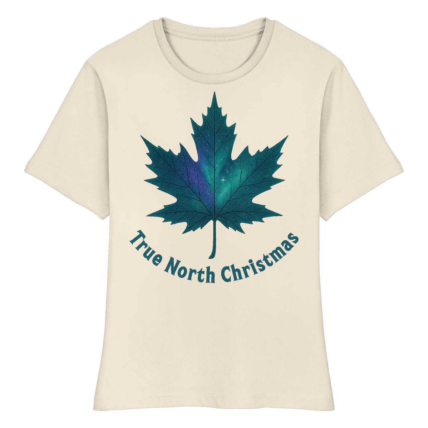 True North Christmas Women’s Tee | Maple Leaf Holiday Shirt | Premium Cotton Top