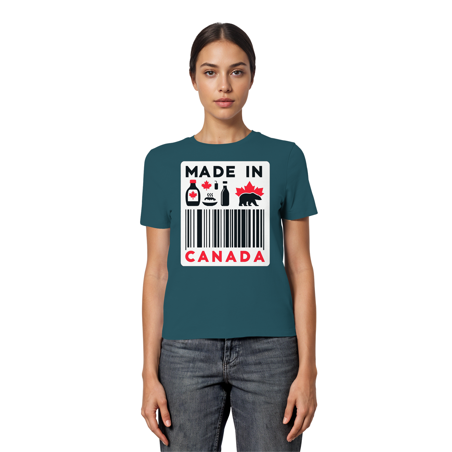 “Made in Canada” Women’s Favorite Tee – Minimalist, Playful, and Proud