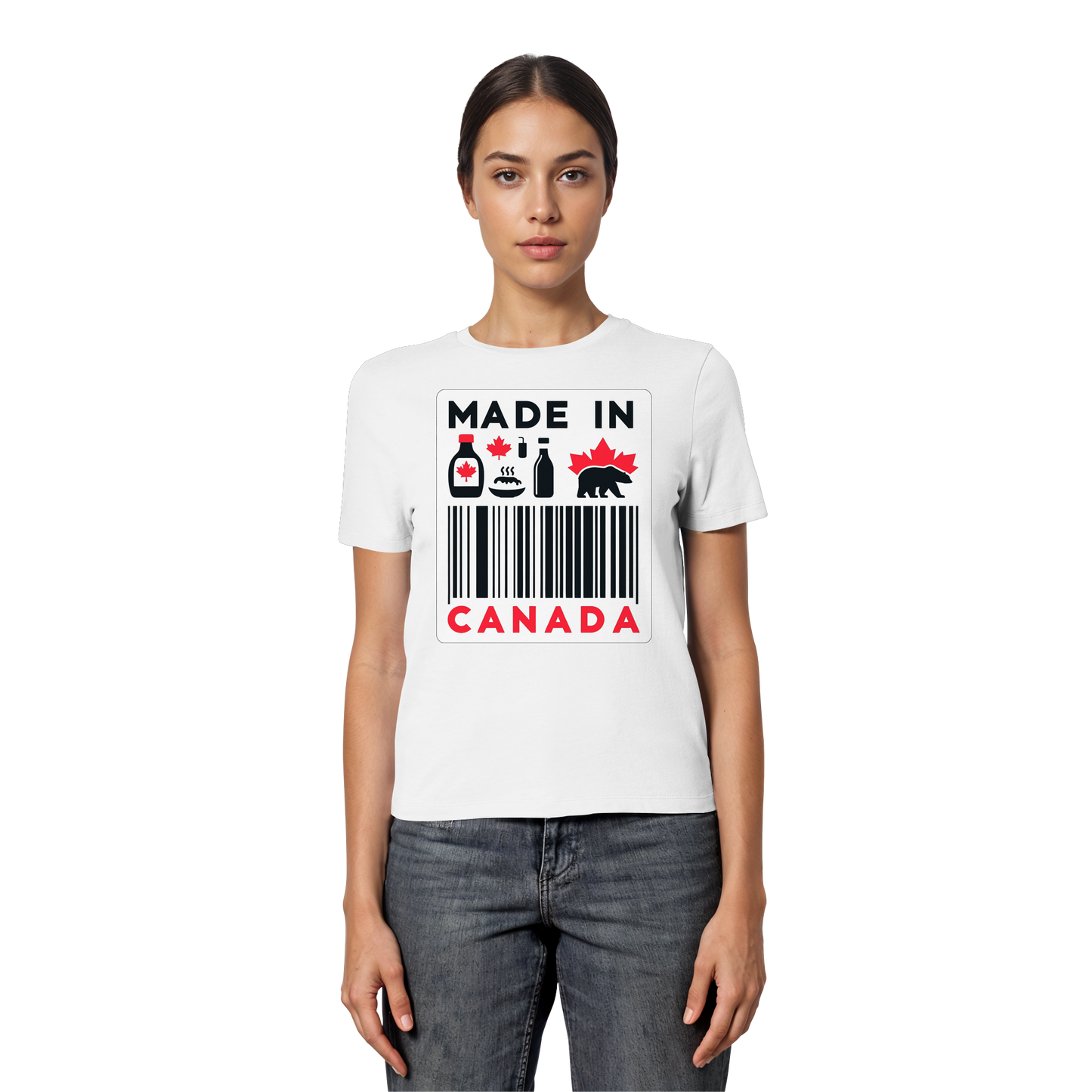 “Made in Canada” Women’s Favorite Tee – Minimalist, Playful, and Proud