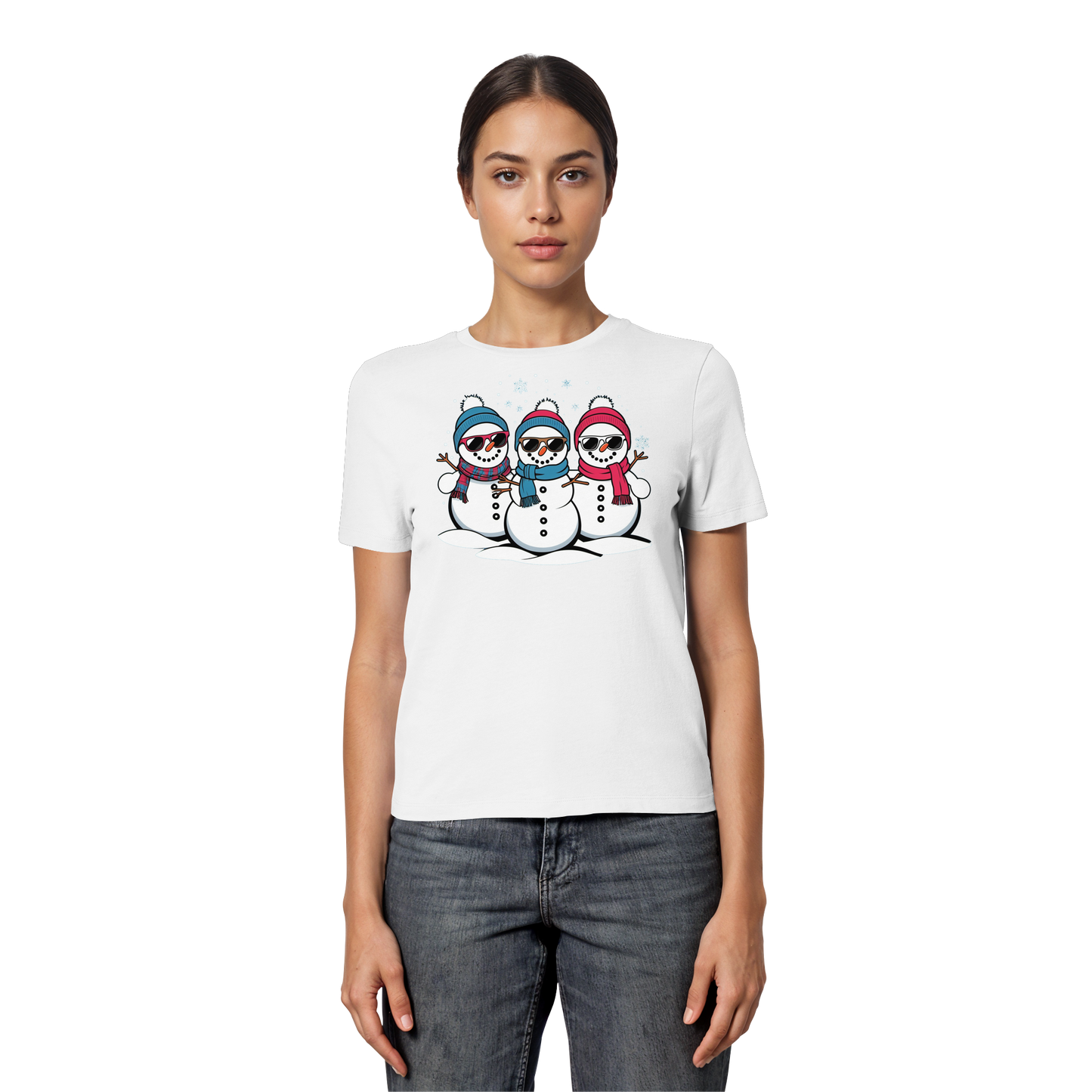 Cool Snow Squad Women’s Tee | Funny Snowman Christmas Shirt | Soft Holiday Top