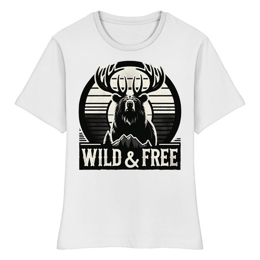 “Wild & Free” Women’s Favorite Tee – Perfect for Camping and Outdoor Adventures