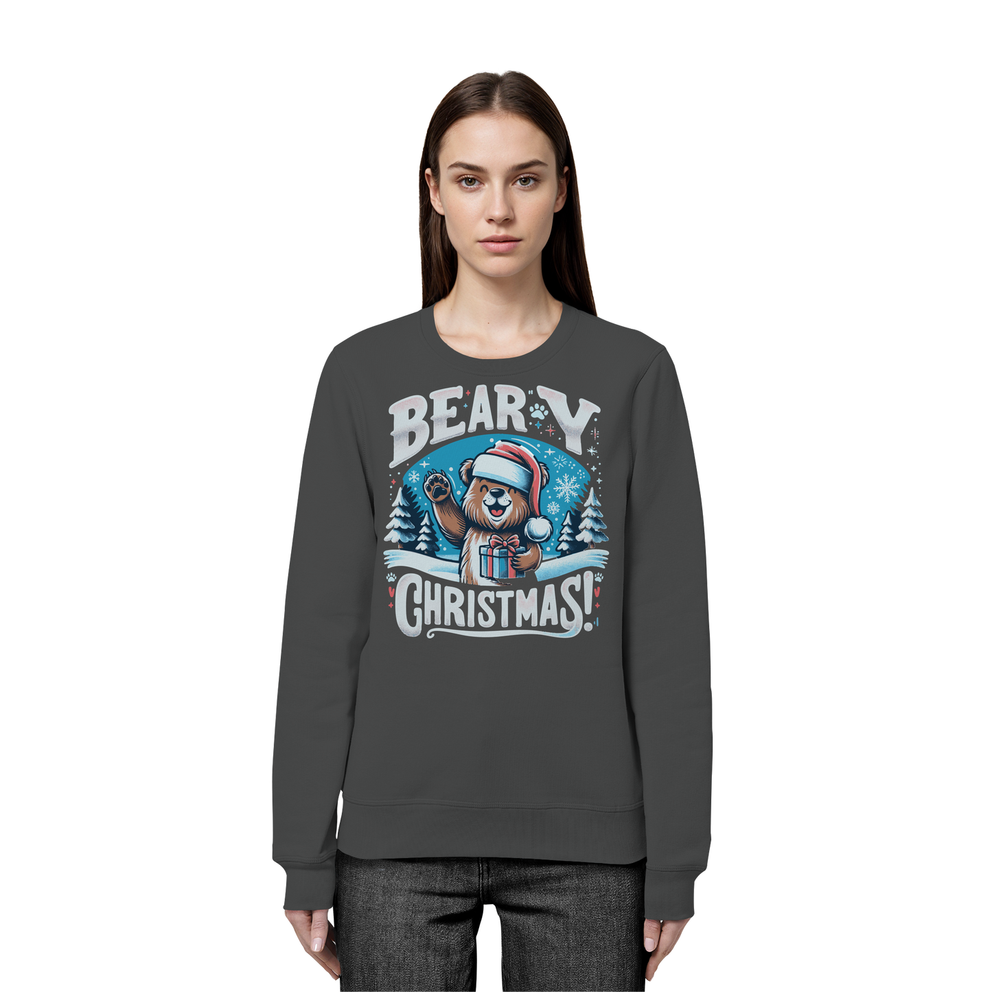 Beary Christmas Sweatshirt | Funny Bear Holiday Crewneck | Premium Fleece Christmas Gift