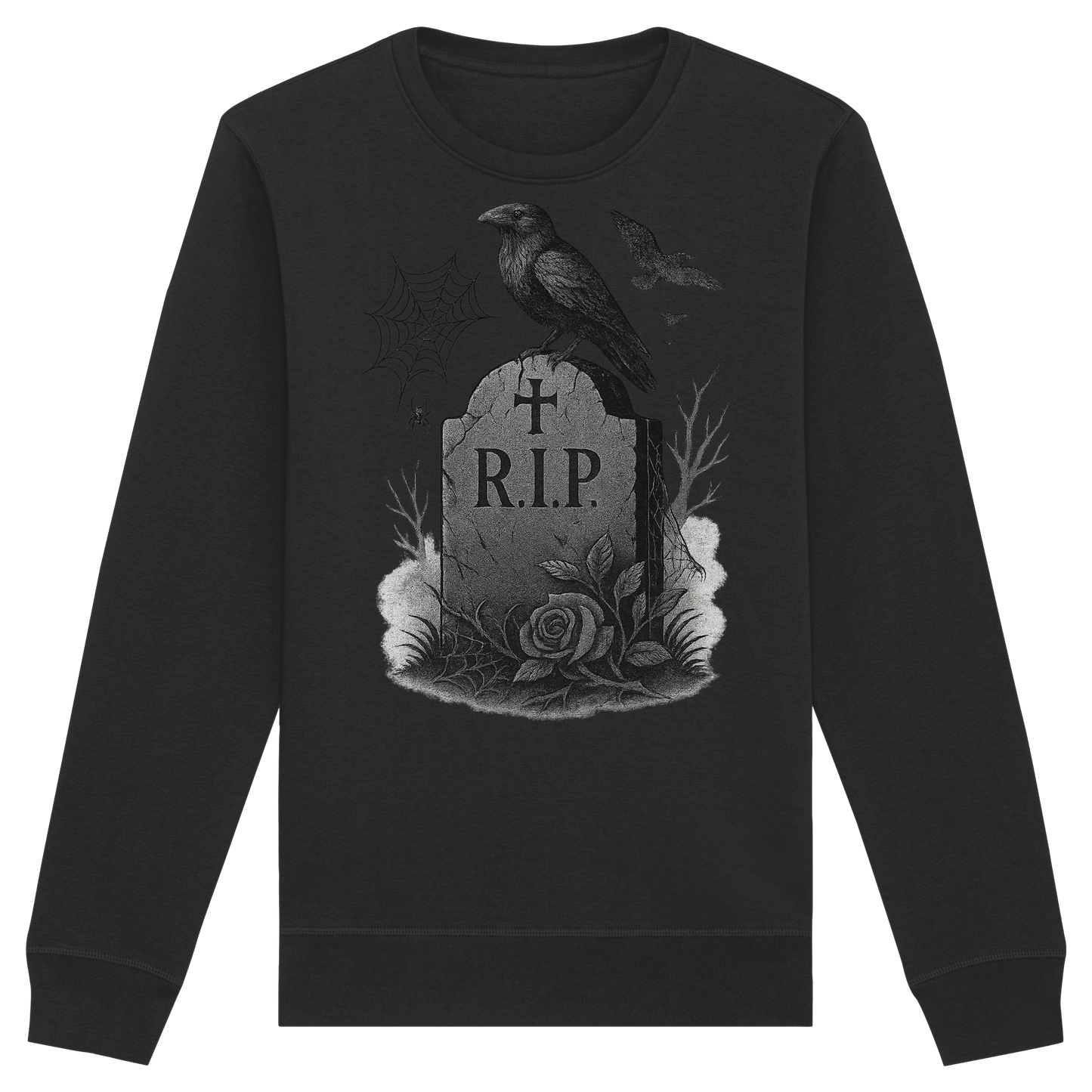 Grave & Ravens – Halloween Sweatshirt | Haunted Graveyard Design