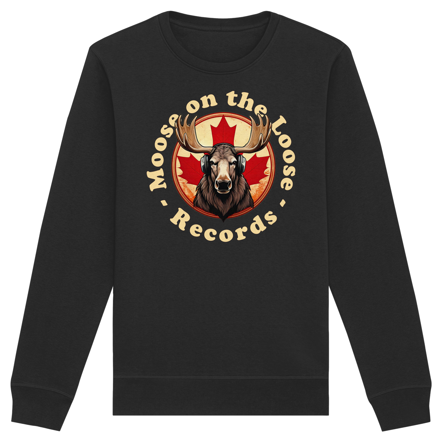 "Moose on the Loose Records" Unisex Sweatshirt - Cozy Canadian Vibes