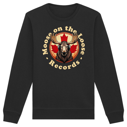 "Moose on the Loose Records" Unisex Sweatshirt - Cozy Canadian Vibes
