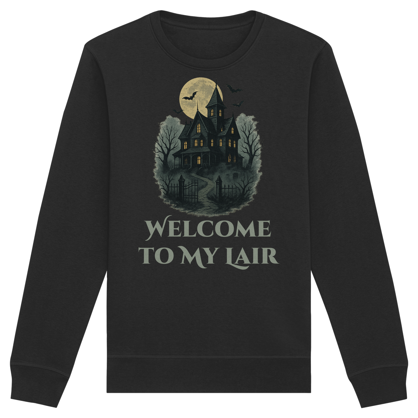 Welcome To My Lair – Cozy Halloween Sweatshirt | Spooky Home of the Witch Design