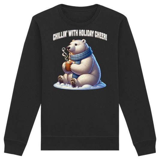 Chillin’ With Holiday Cheer Sweatshirt | Cozy Polar Bear Crewneck | Holiday Fleece