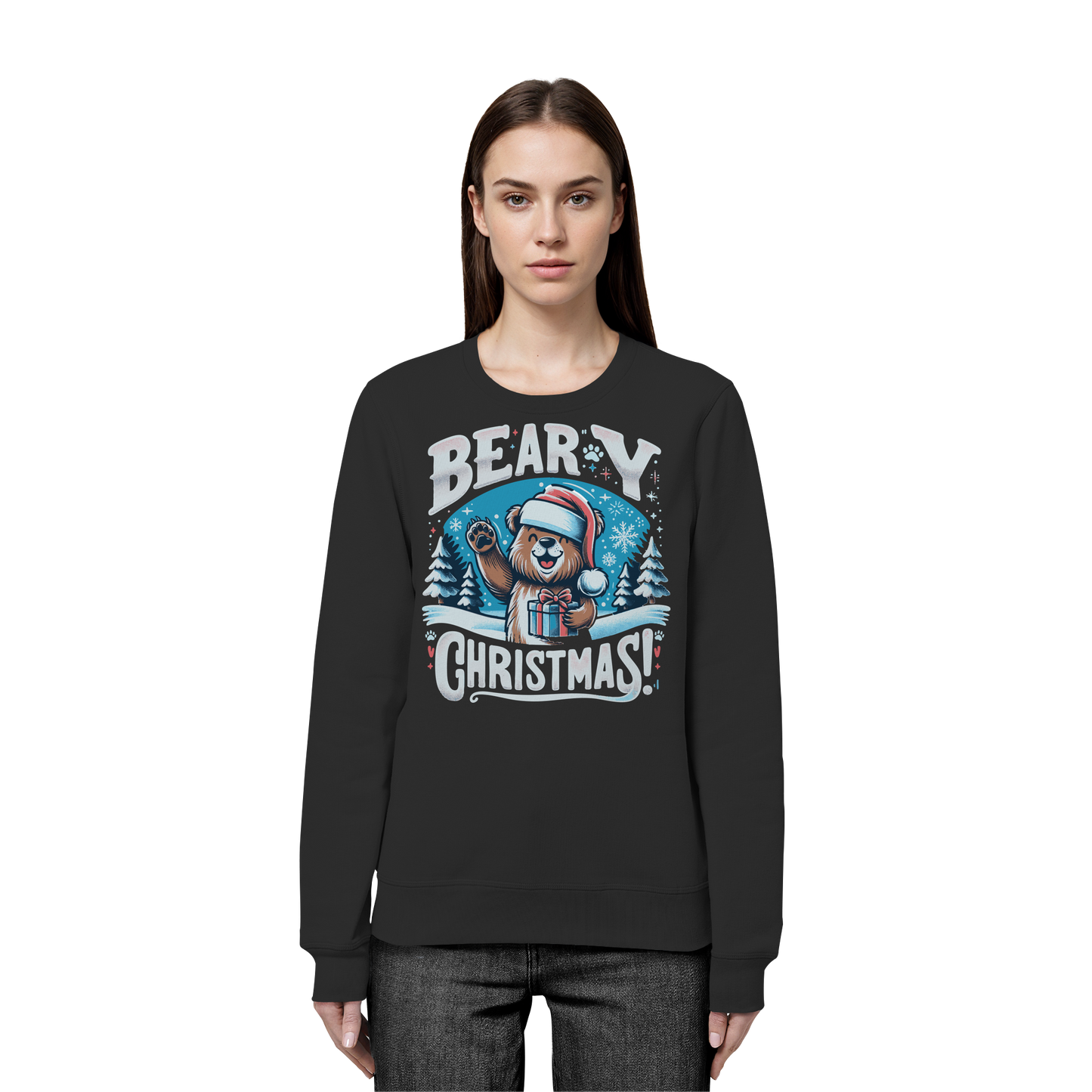 Beary Christmas Sweatshirt | Funny Bear Holiday Crewneck | Premium Fleece Christmas Gift