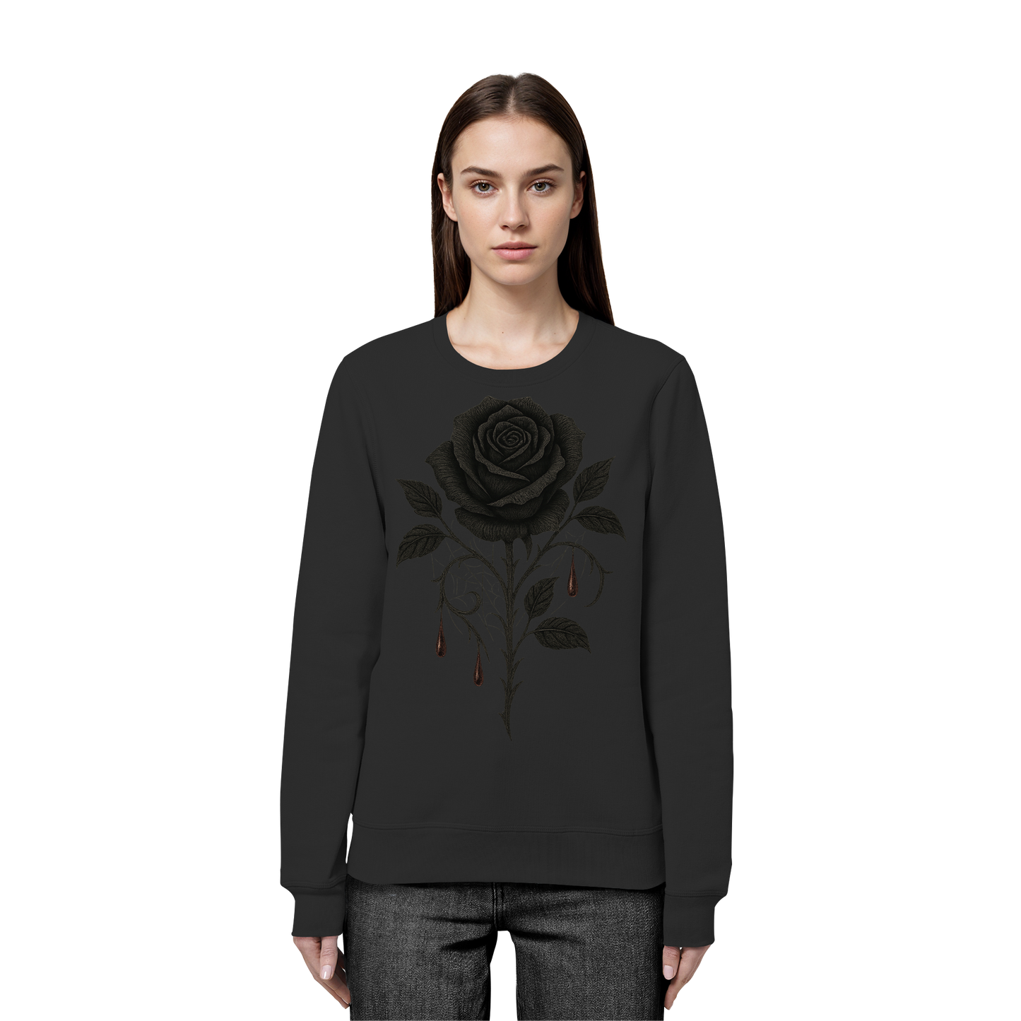 Dark Rose – Halloween Sweatshirt | Dark Romantic Aesthetic