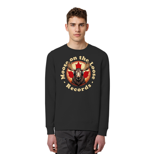 "Moose on the Loose Records" Unisex Sweatshirt - Cozy Canadian Vibes