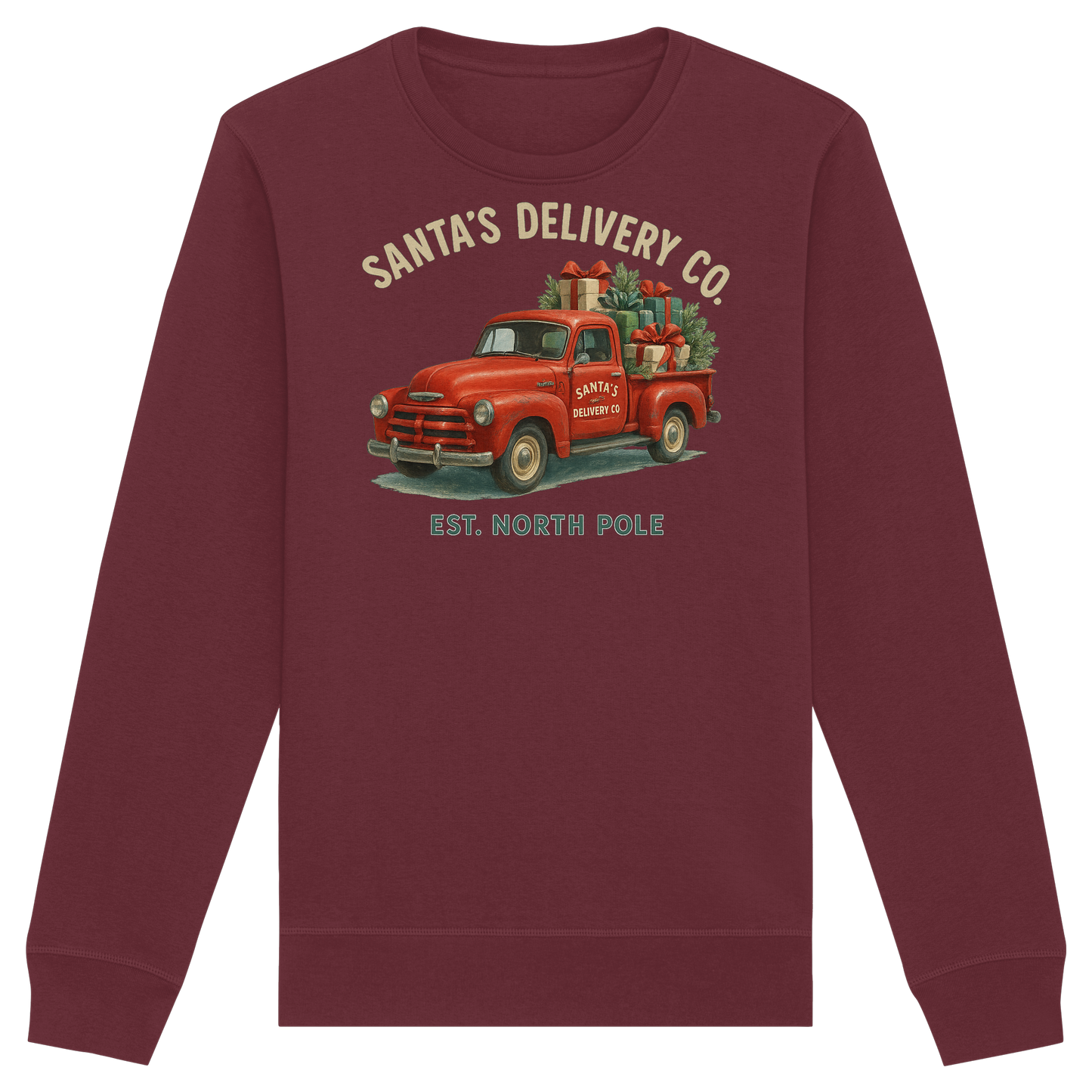 Santa’s Delivery Truck Sweatshirt | Vintage Christmas Crewneck | Premium Quality Fleece