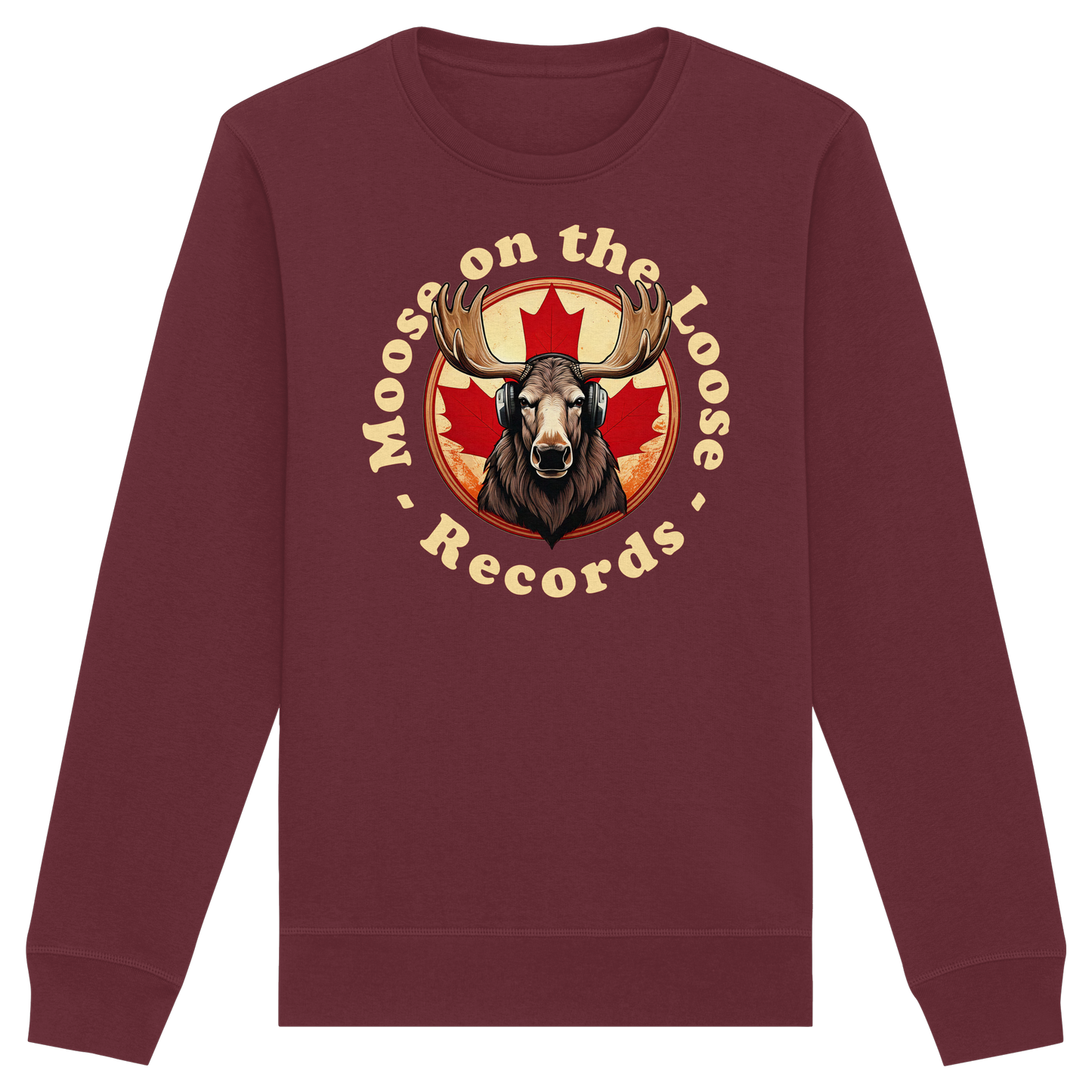 "Moose on the Loose Records" Unisex Sweatshirt - Cozy Canadian Vibes