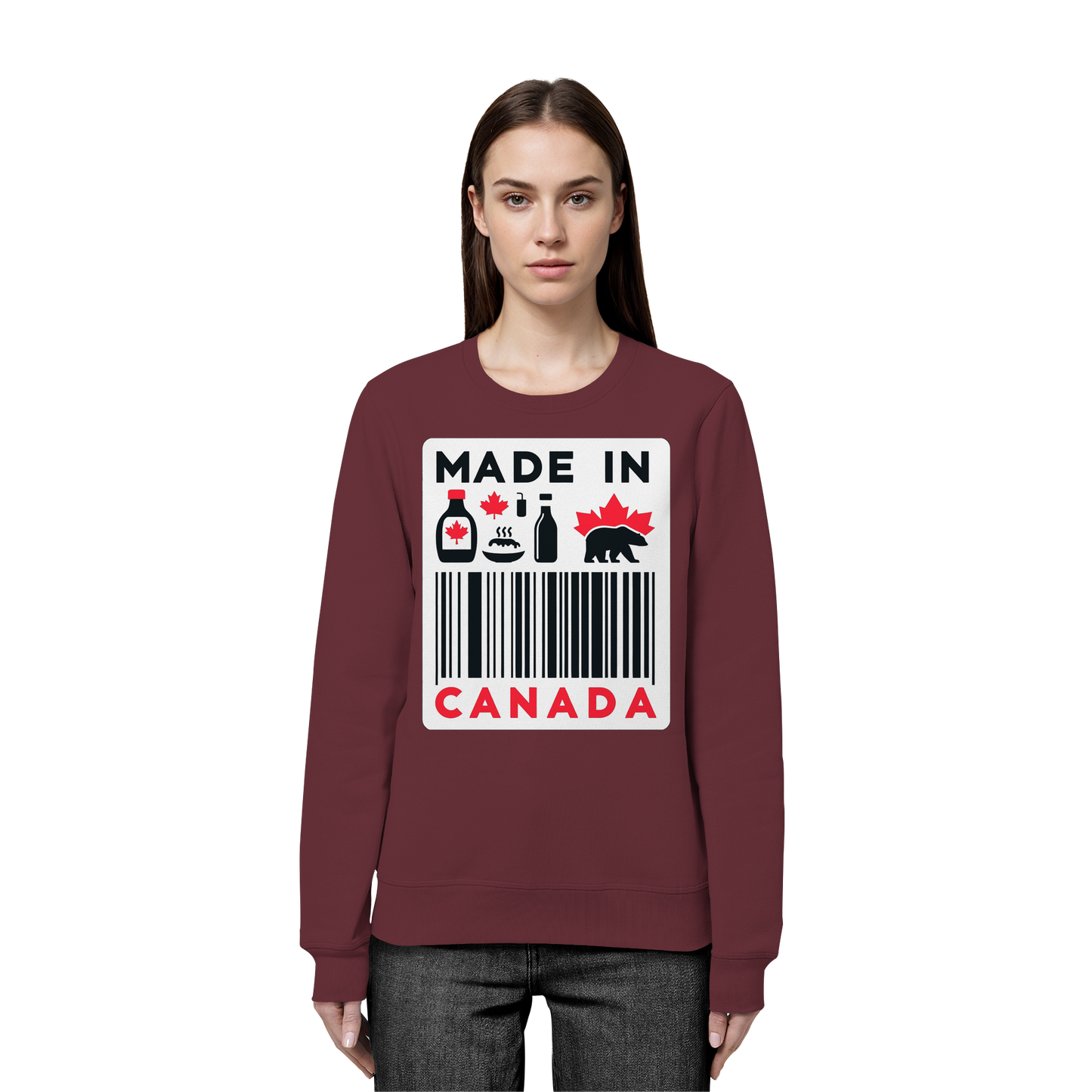 “Made in Canada” Unisex Sweatshirt – Minimalist, Playful and Proud