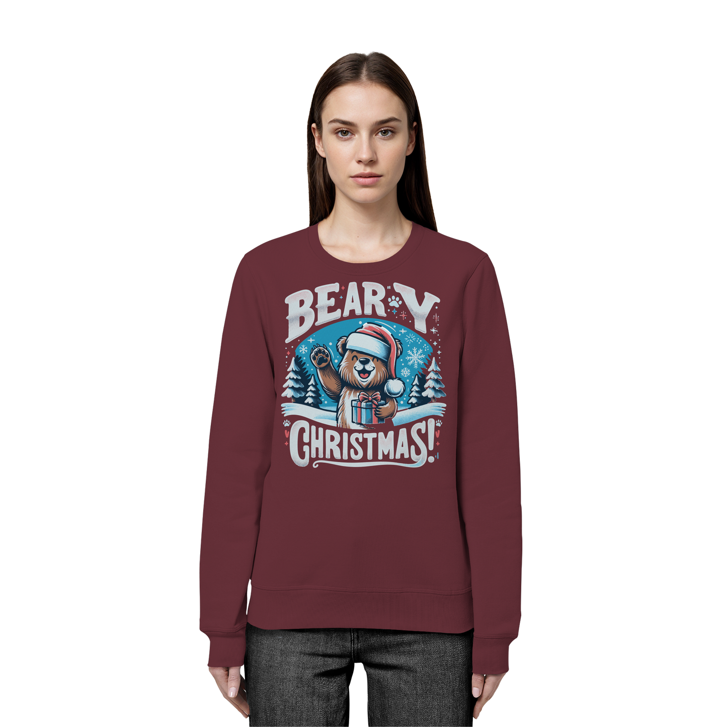 Beary Christmas Sweatshirt | Funny Bear Holiday Crewneck | Premium Fleece Christmas Gift