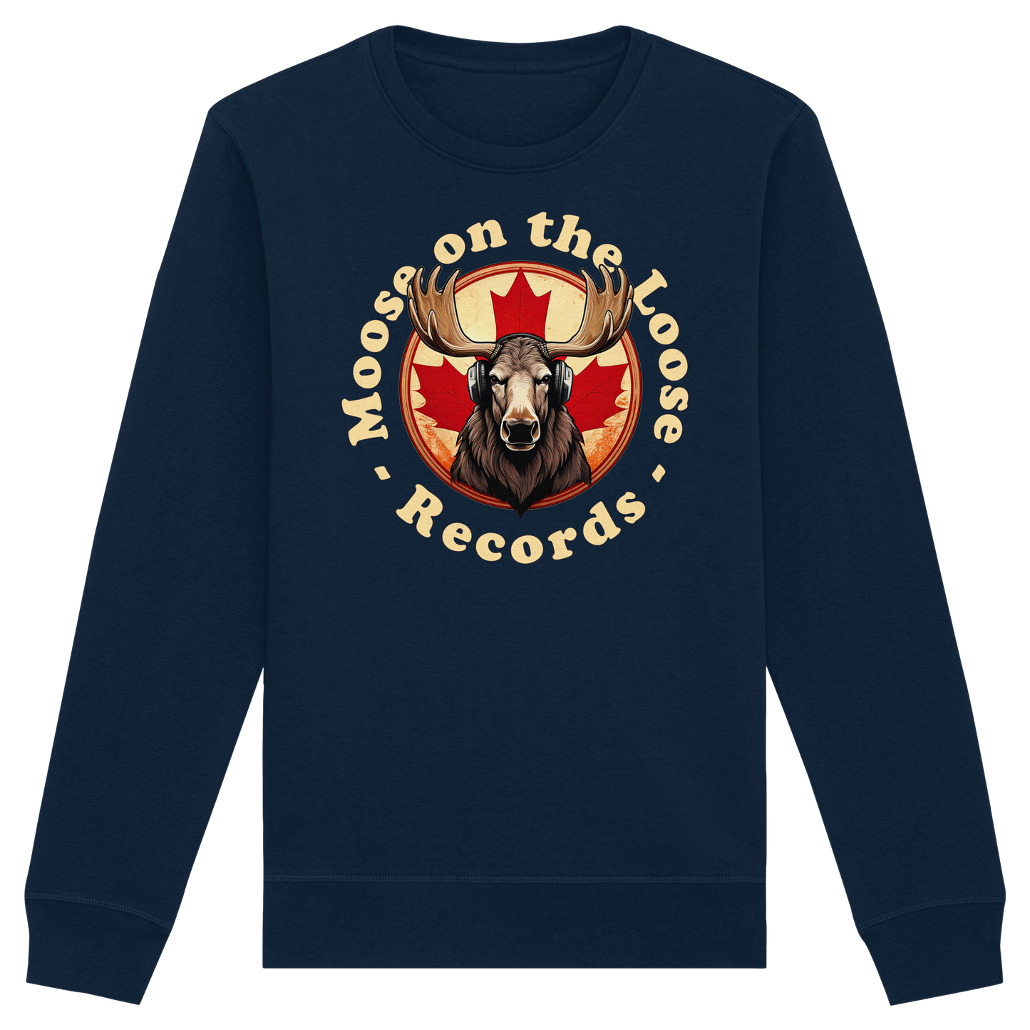 "Moose on the Loose Records" Unisex Sweatshirt - Cozy Canadian Vibes