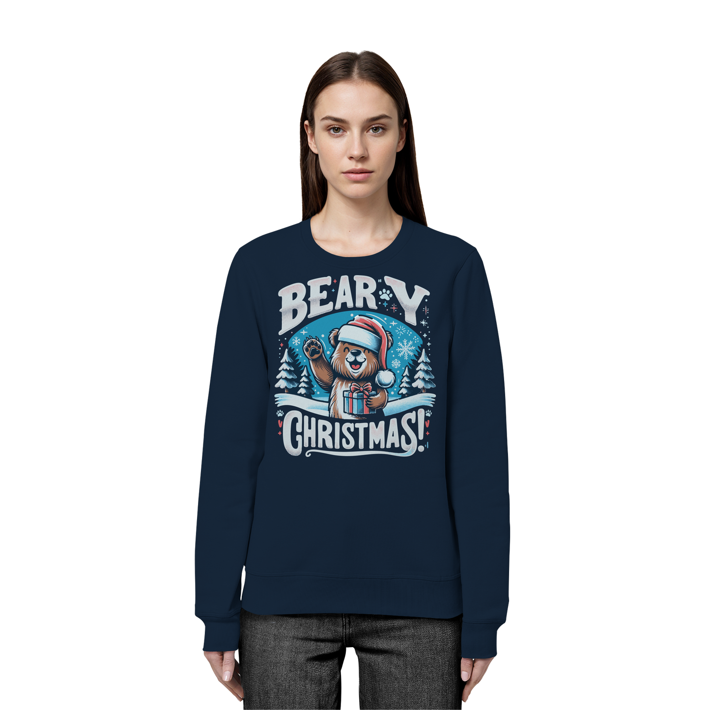 Beary Christmas Sweatshirt | Funny Bear Holiday Crewneck | Premium Fleece Christmas Gift