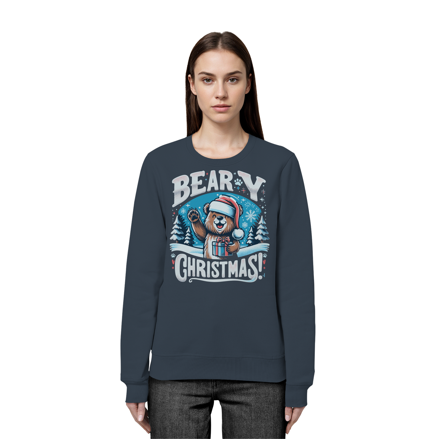 Beary Christmas Sweatshirt | Funny Bear Holiday Crewneck | Premium Fleece Christmas Gift