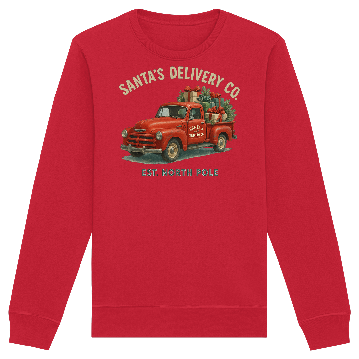 Santa’s Delivery Truck Sweatshirt | Vintage Christmas Crewneck | Premium Quality Fleece