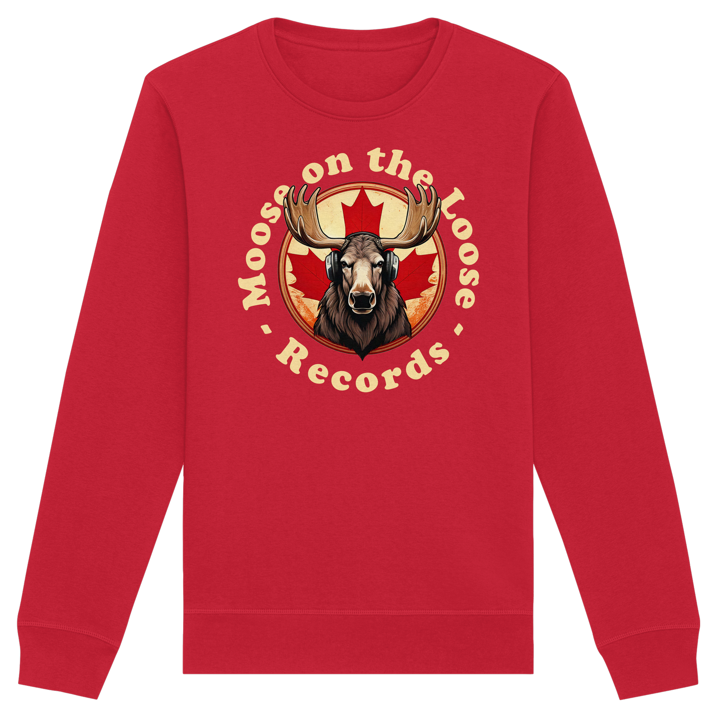 "Moose on the Loose Records" Unisex Sweatshirt - Cozy Canadian Vibes