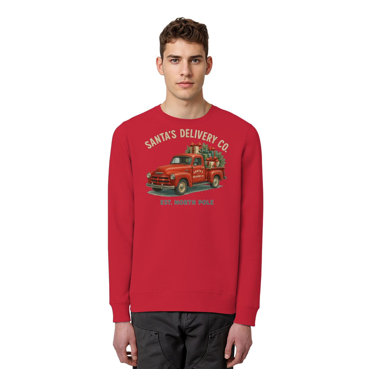 Santa’s Delivery Truck Sweatshirt | Vintage Christmas Crewneck | Premium Quality Fleece