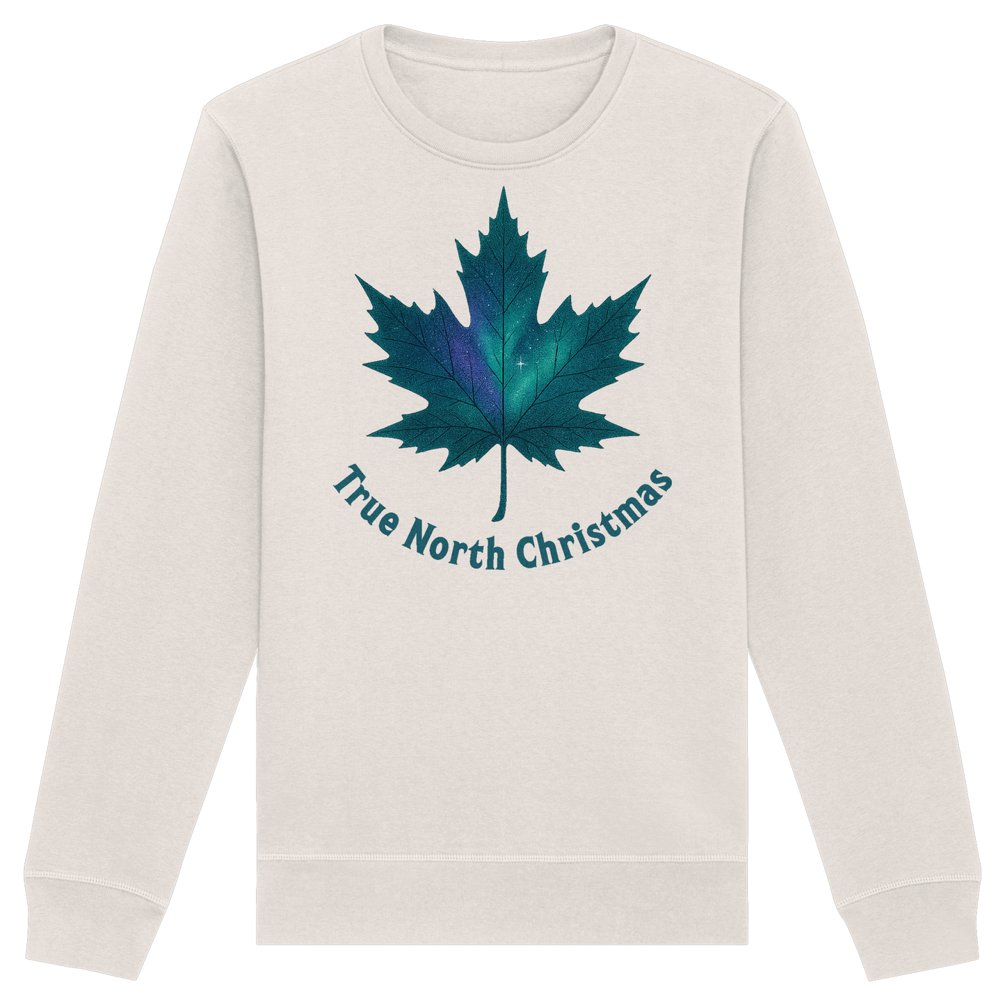 True North Christmas Sweatshirt | Maple Leaf Holiday Crewneck | Premium Fleece