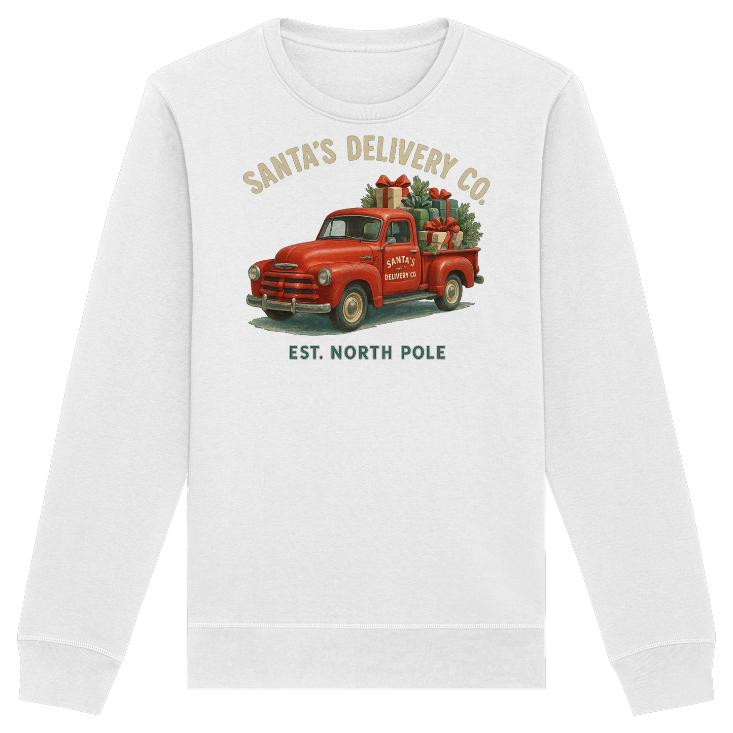Santa’s Delivery Truck Sweatshirt | Vintage Christmas Crewneck | Premium Quality Fleece