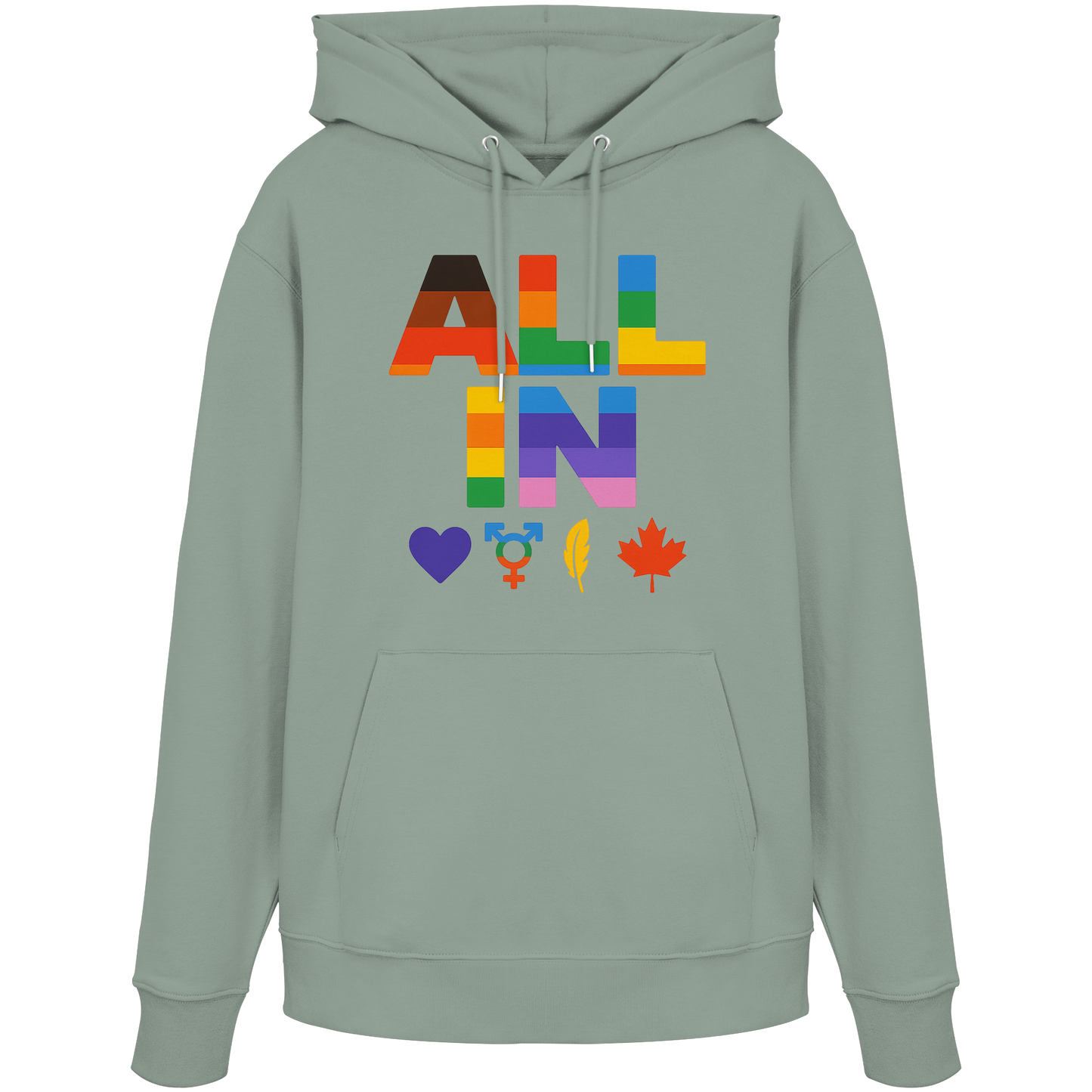 ALL IN Heart. Voice. Pride. - Warm & Cozy Pride Hoodie