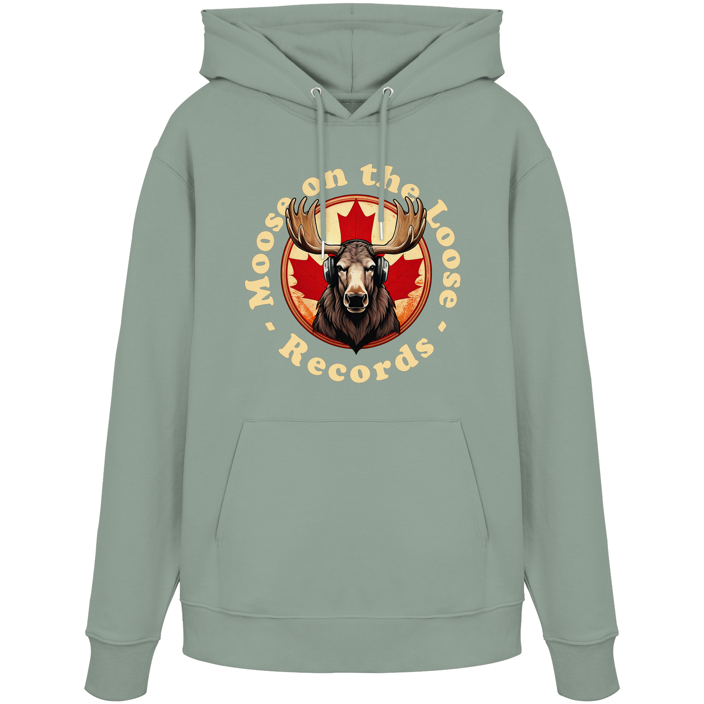 “Moose on the Loose Records” Unisex Hoodie – The Beat of Canada in Cozy Comfort