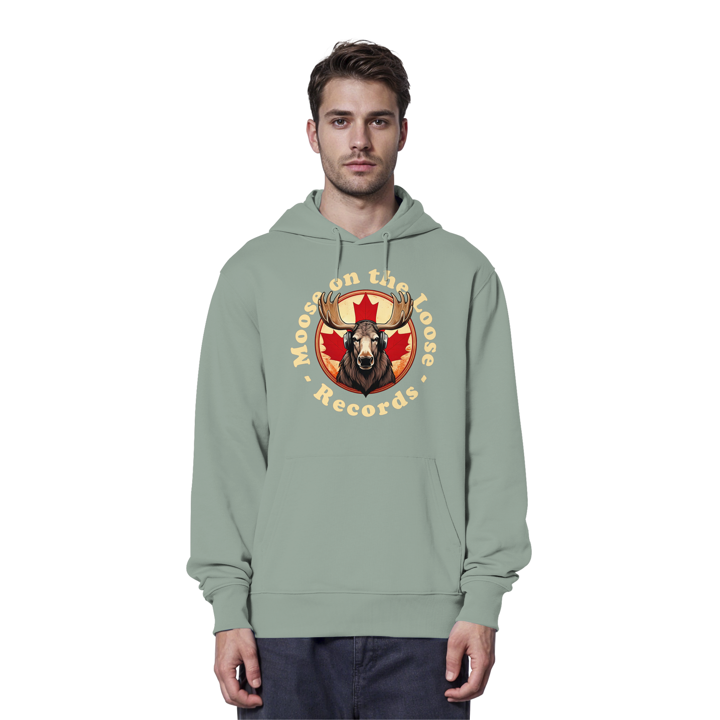 “Moose on the Loose Records” Unisex Hoodie – The Beat of Canada in Cozy Comfort