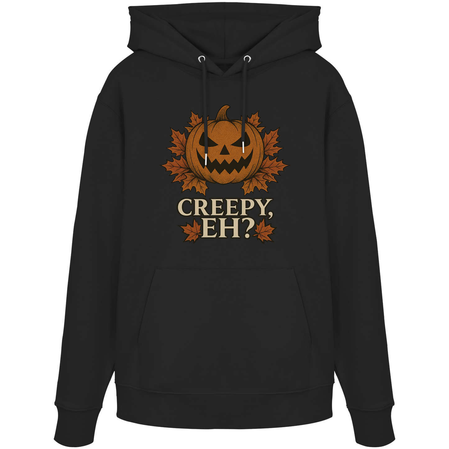 Creepy, Eh? – Spooky Fall Hoodie with Canadian Humour