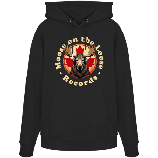 “Moose on the Loose Records” Unisex Hoodie – The Beat of Canada in Cozy Comfort