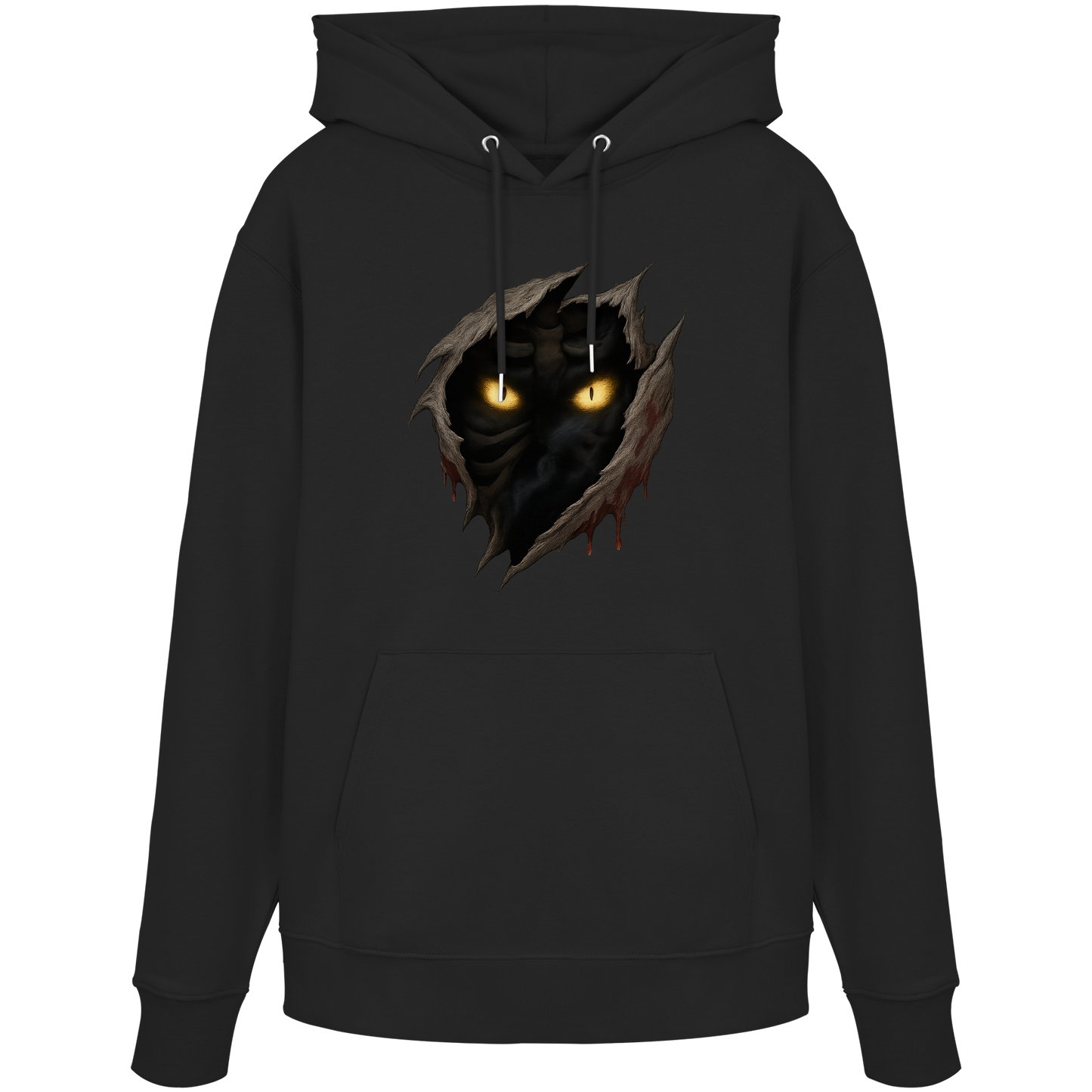 Haunted Eyes – Hoodie | Gothic Halloween Design with Glowing Eyes