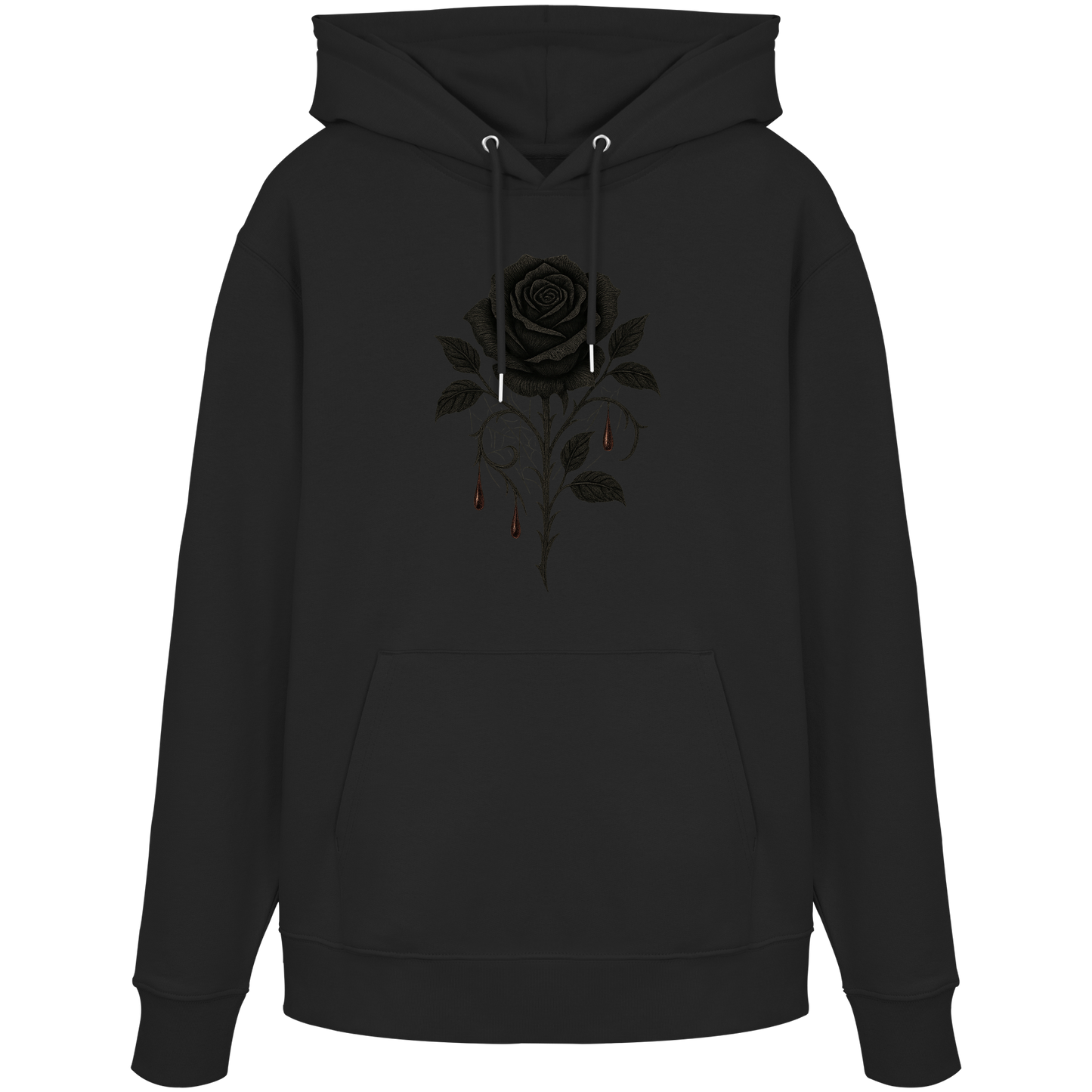 Dark Rose – Hoodie | Gothic Rose & Blood Drop Design
