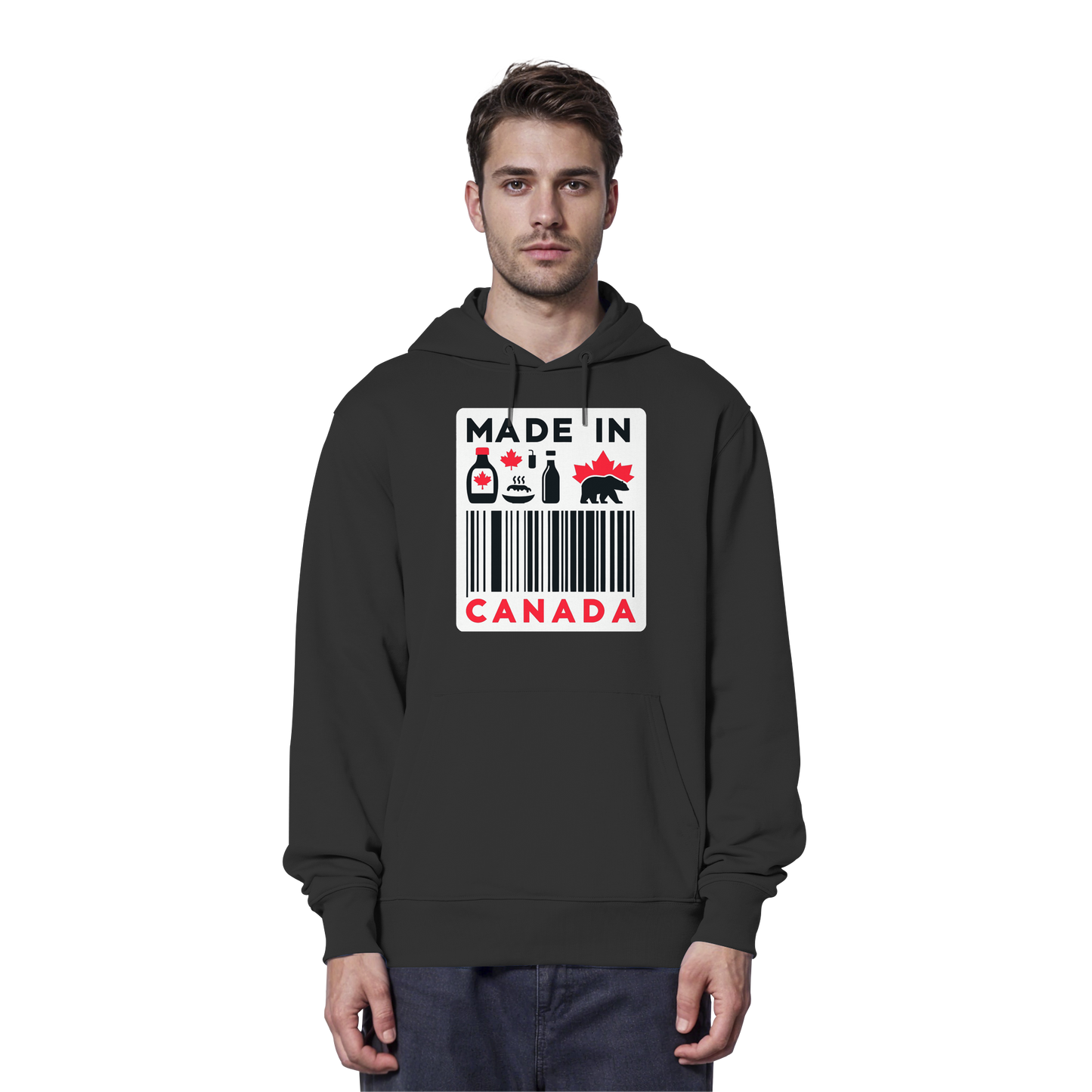 “Made in Canada” Unisex Hoodie – Minimalist, Playful and Proud