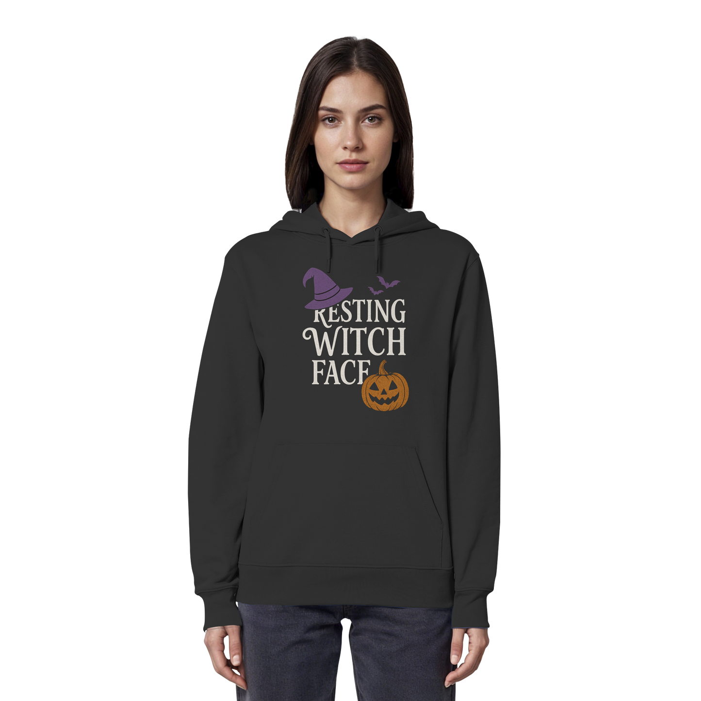 Resting Witch Face – Funny Halloween Hoodie - Spooky & Sarcastic Witch Design