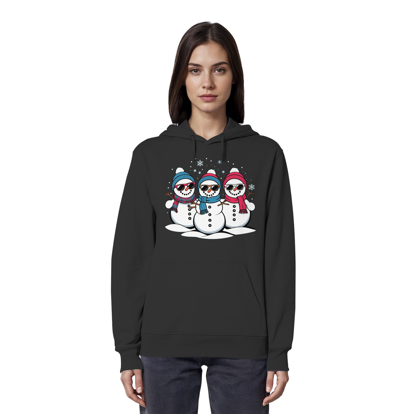 Cool Snow Squad Hoodie | Funny Snowman Christmas Hoodie | Fleece Hoodie – Premium Cotton Blend
